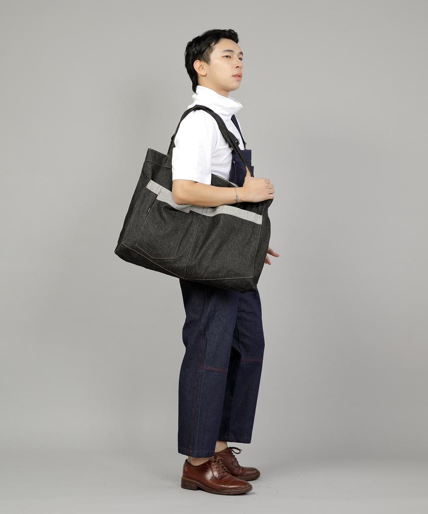 Сумка-тоут Saintcrew City Boy Mega Big на плечо Cbm-110 Черный Деним Brs