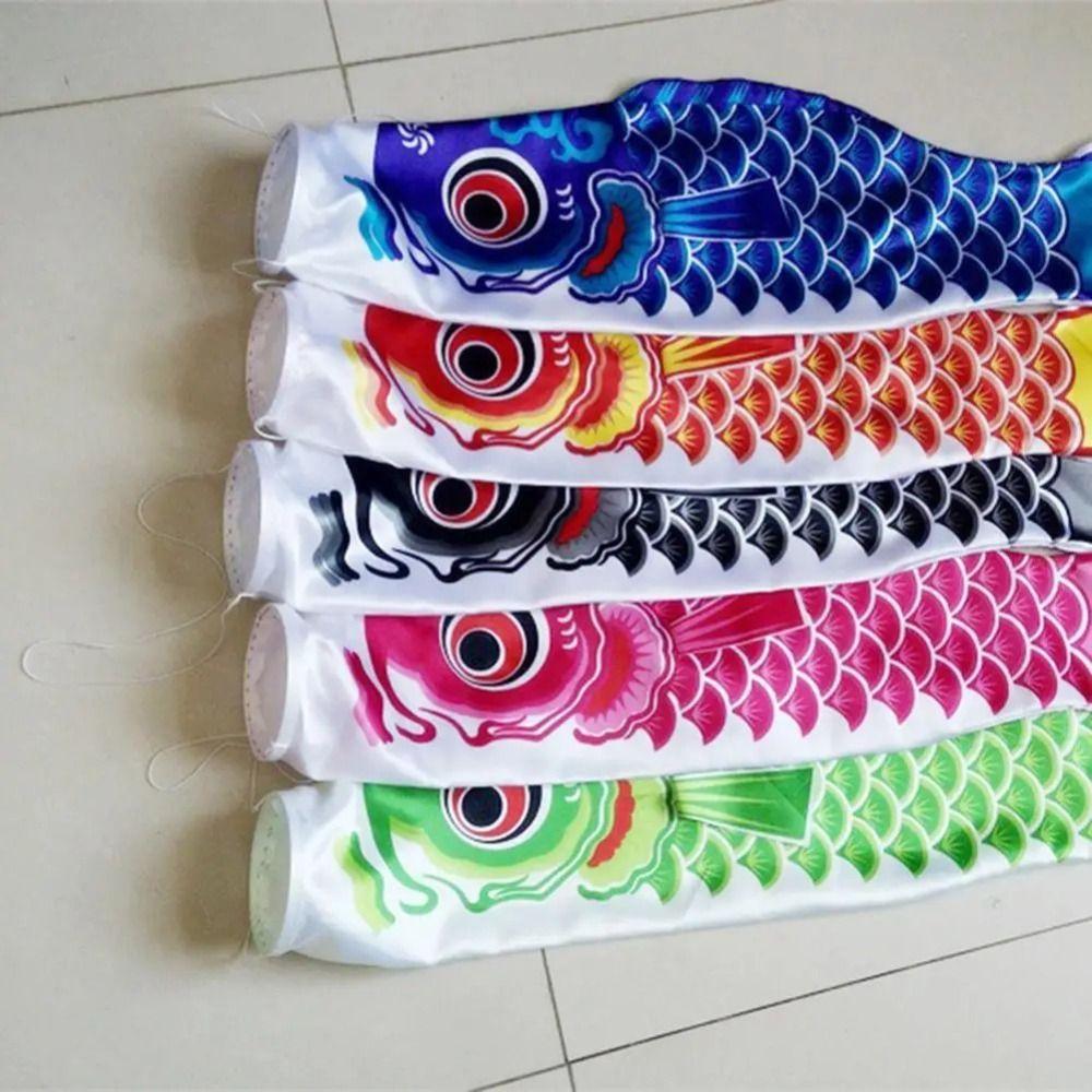 White Japanese Carp Flag Traditional DIY Fish Flag Creative Blank Japanese Koi Fish Flag  Outdoor
