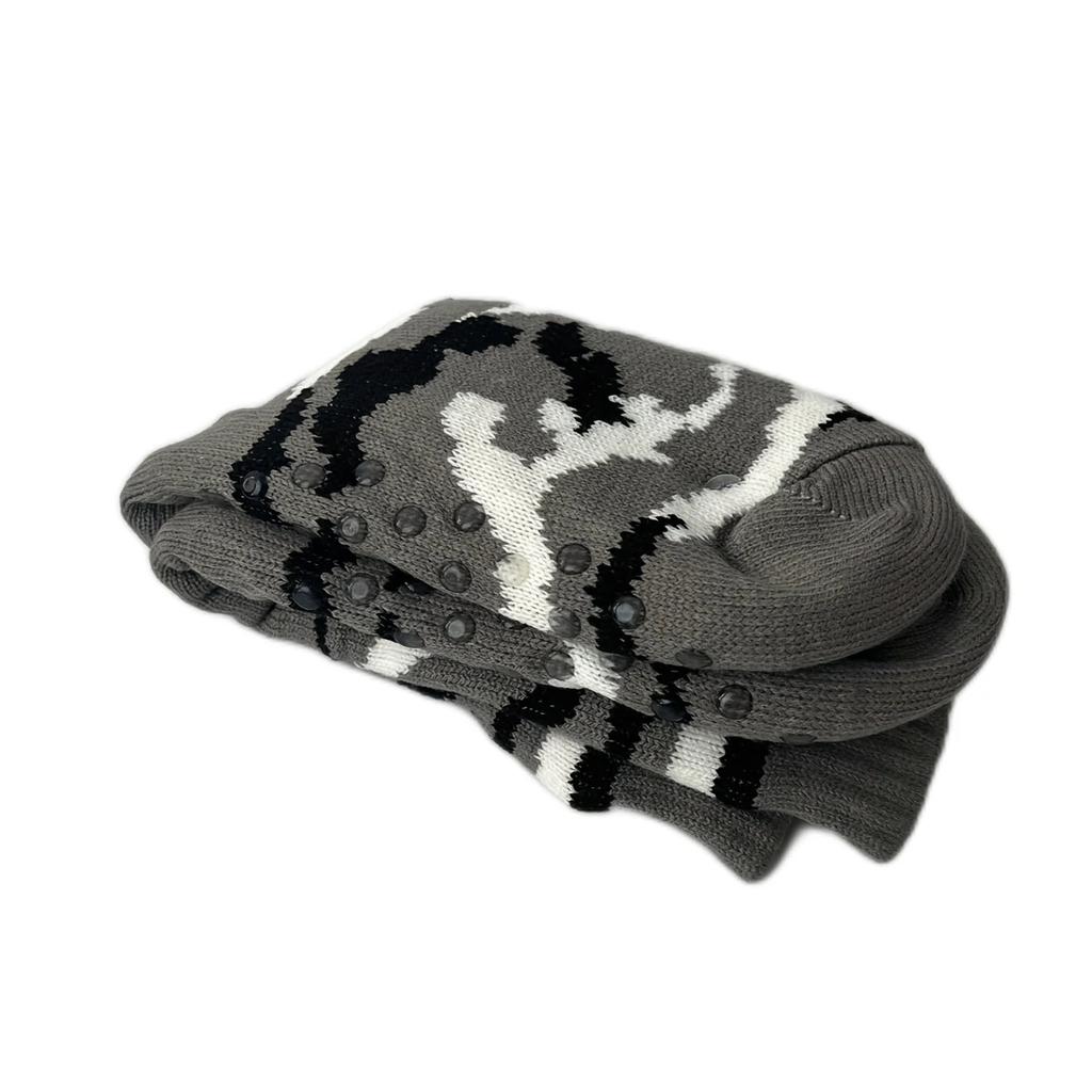 Winter Socks Mens Plush Thermal Leopard Warm Short Plus Velvet Non Slip Fluffy Floor Fuzzy Sock Male Camouflage Gift Christmas