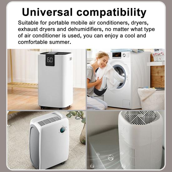 Портативный соединитель выхлопного шланга кондиционера Адаптер шланга переменного тока Водонепроницаемый Устойчив к ультрафиолетовому излучению Простая установка Регулируемый универсальный соединитель шланга переменного тока Детали