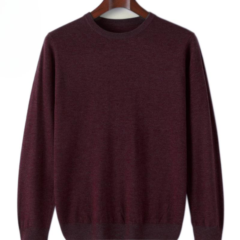 Worm-spinned Round Neck Wool Sweater for Men's Autumn and Winter New Loose Casual Base Shirt Top Versatile Warm Sweater