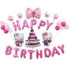 Набор для украшения гирляндой «С днем рождения» на день рождения девочки Hello Kitty, шары, шары для вечеринки, подставка для шаров, топпер для торта, набор из 33 предметов