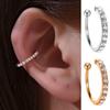 1pc Helix Cartilage Clip On Ear Cuff Silver Zircon Ear Stud Fashion Non Piercing Ear Buckle Men