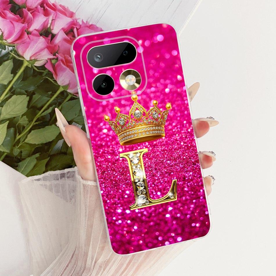 Для Realme 16 Pro+ 16Pro Модный чехол для телефона с буквой и короной Для Realme 16 Pro Plus 5G Мягкие силиконовые TPU чехлы