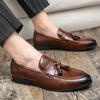 2024 Mens Shoes Classic Tassel Loafers Bottom Leather Gentleman Fashion Slip-on Shoes Business Driving Shoes Handmade Versatile