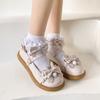 Rimocy Sweet Lovely Bow Mary Janes Женские туфли на плоской подошве с ремешком на щиколотке и бантом в стиле Лолита Туфли для женщин Модная молодежная студенческая обувь