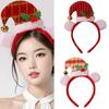 Рождественские украшения для вечеринки Шапка Санты Обруч для волос с бубенцами Сценический реквизит Повязка на голову Праздничные принадлежности