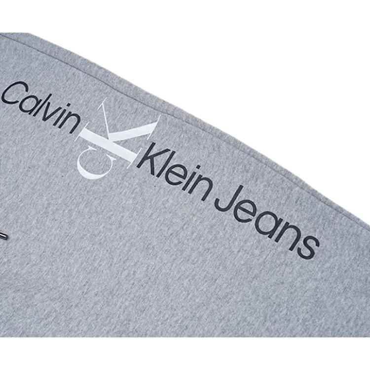 Calvin Klein Однотонные трикотажные спортивные штаны с буквенным принтом для мужчин, серые 40DM891-030