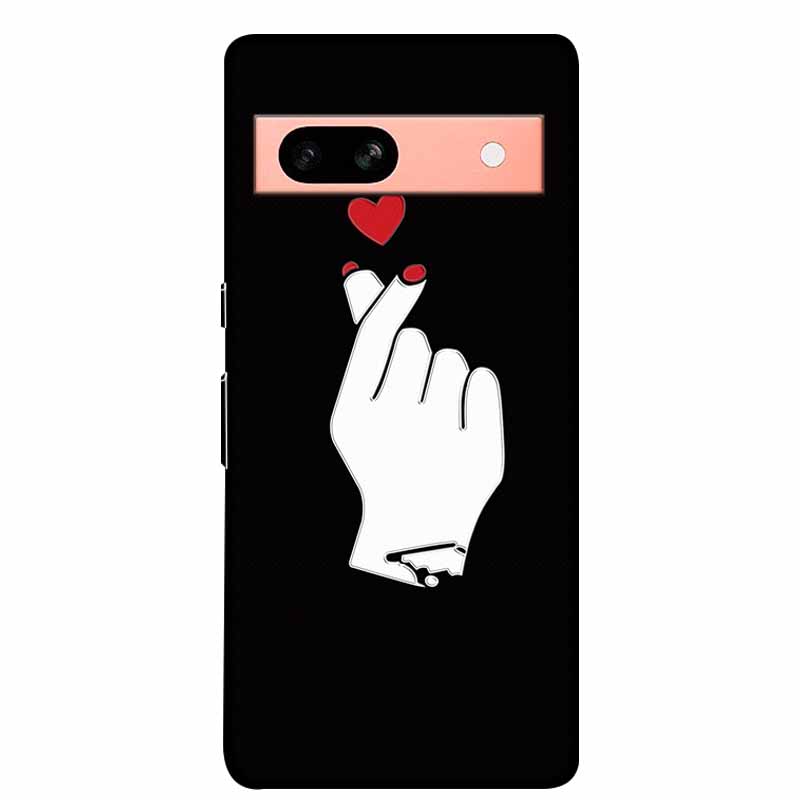 3D Flowers Case For Google Pixel 7a 5G Case Emboss Relief Floral Black Silicone Soft Back Covers For Google Pixel 7a Case Fundas