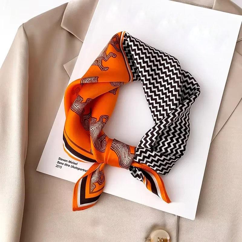 Scarf Silk Bandana Women Square Scarves Wrap Kerchief Spring Fashion Luxury High Quality Headband Hijab Shawls