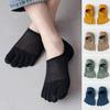 Men's Boat Socks Five-Finger Split-Toed Toe Socks Cotton Breathable Non-Slip Summer Invisible
