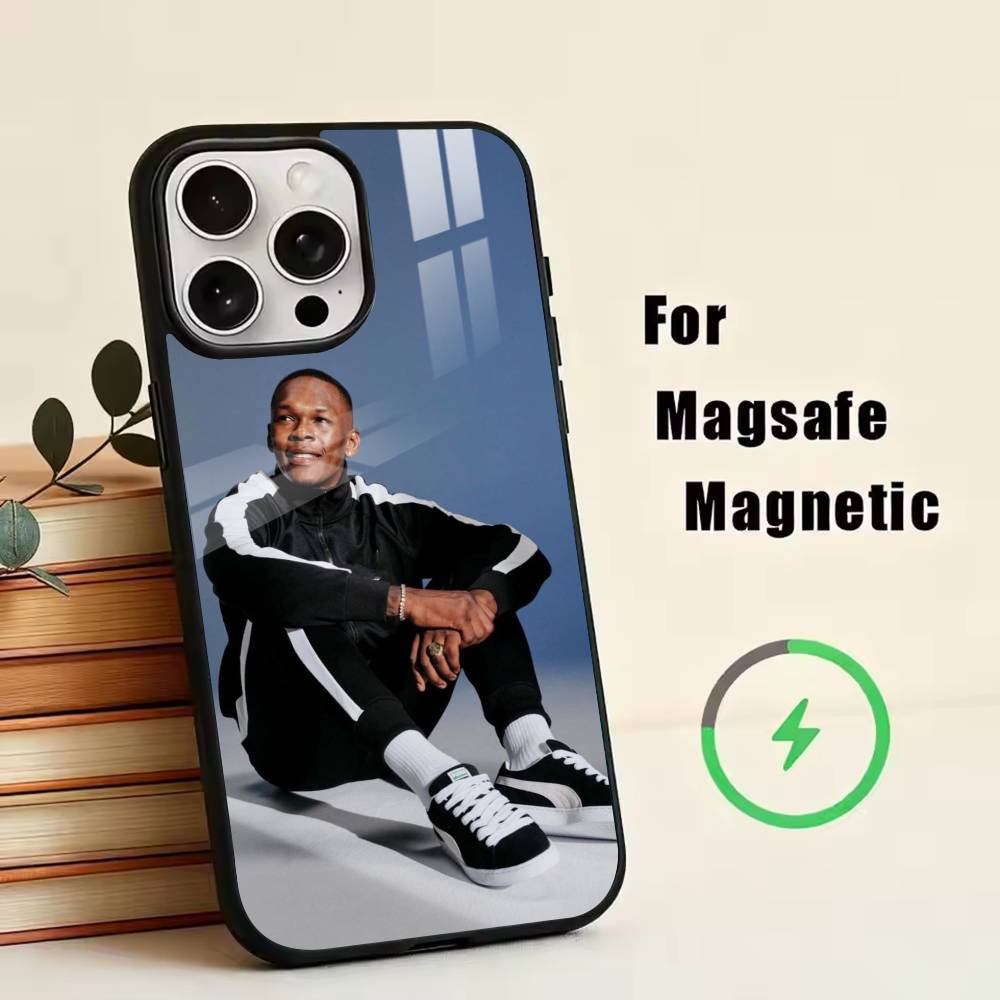 Чехол для телефона I-Israel Adesanya для iPhone 17, 16, 15, 14, 13, 12, 11 Plus, Pro, магнитный с Magsafe, беспроводная зарядка