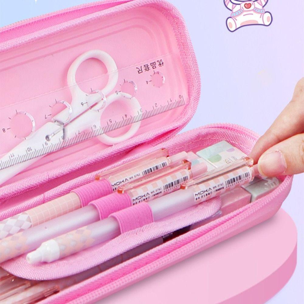 Пенал для ручек с изображением астронавтов/кроликов/динозавров, вместительная коробка для ручек, многофункциональная подарочная сумка для ручек