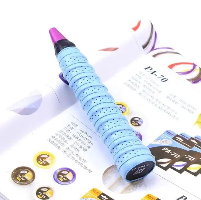 10 шт. дышащие 0,75 мм напульсники для теннисной ракетки, противоскользящая перфорированная впитывающая лента для ручек, накладки для бадминтона