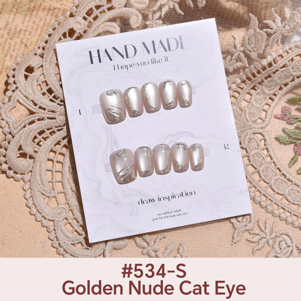 27Style Choice кошачий глаз накладные ногти короткие ручной работы накладные ногти с наклейками инструменты полное покрытие типсы с желеобразным клеем