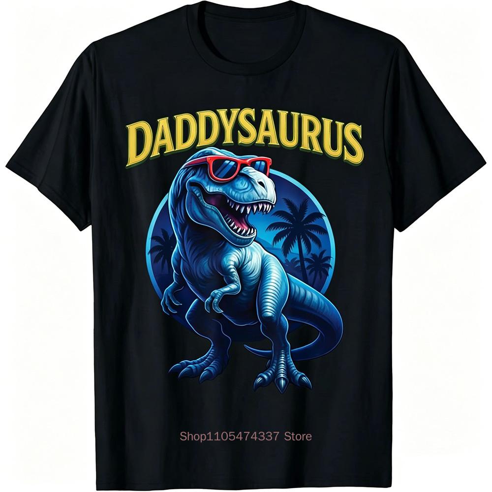 Daddysaurus T Rex Dinosaur Daddy Saurus Family Matching Tshirt Custom Printed Graphic T Shirts Funny Shir Ropa Hombre