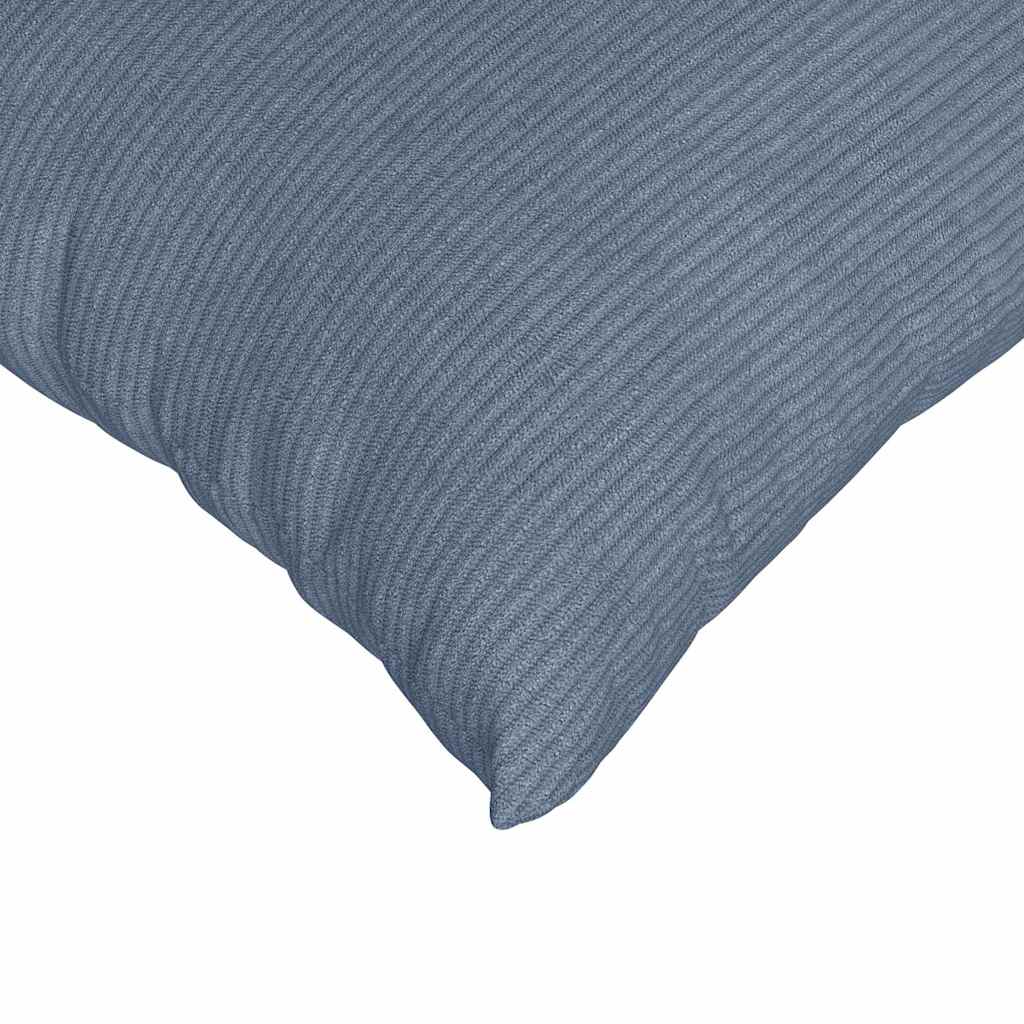 Sofa Cushions 2 Pieces Blue 80 x 40 cm Corduroy Fabric