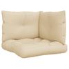 3 Piece Pallet Cushion Set Beige Fabric