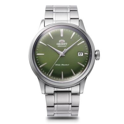 Часы Bambino Automatic Glass с японской гарантией, мужские, зеленые, RN-AC0M09E, от производителя