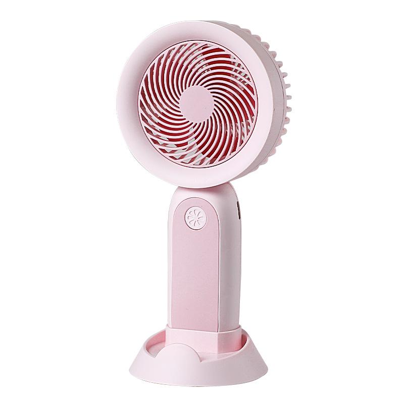 Handheld Mini USB Fan: Portable, Rechargeable Desktop Fan with Cross-Border Lighting
