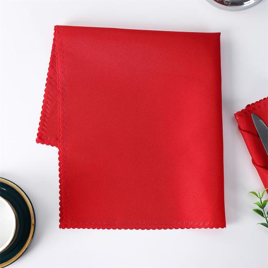 Napkin Cloth Lace Trim Reusable Square Napkin Fabric Outdoor Events Weddings Parties Banquets Buffets Home Decor