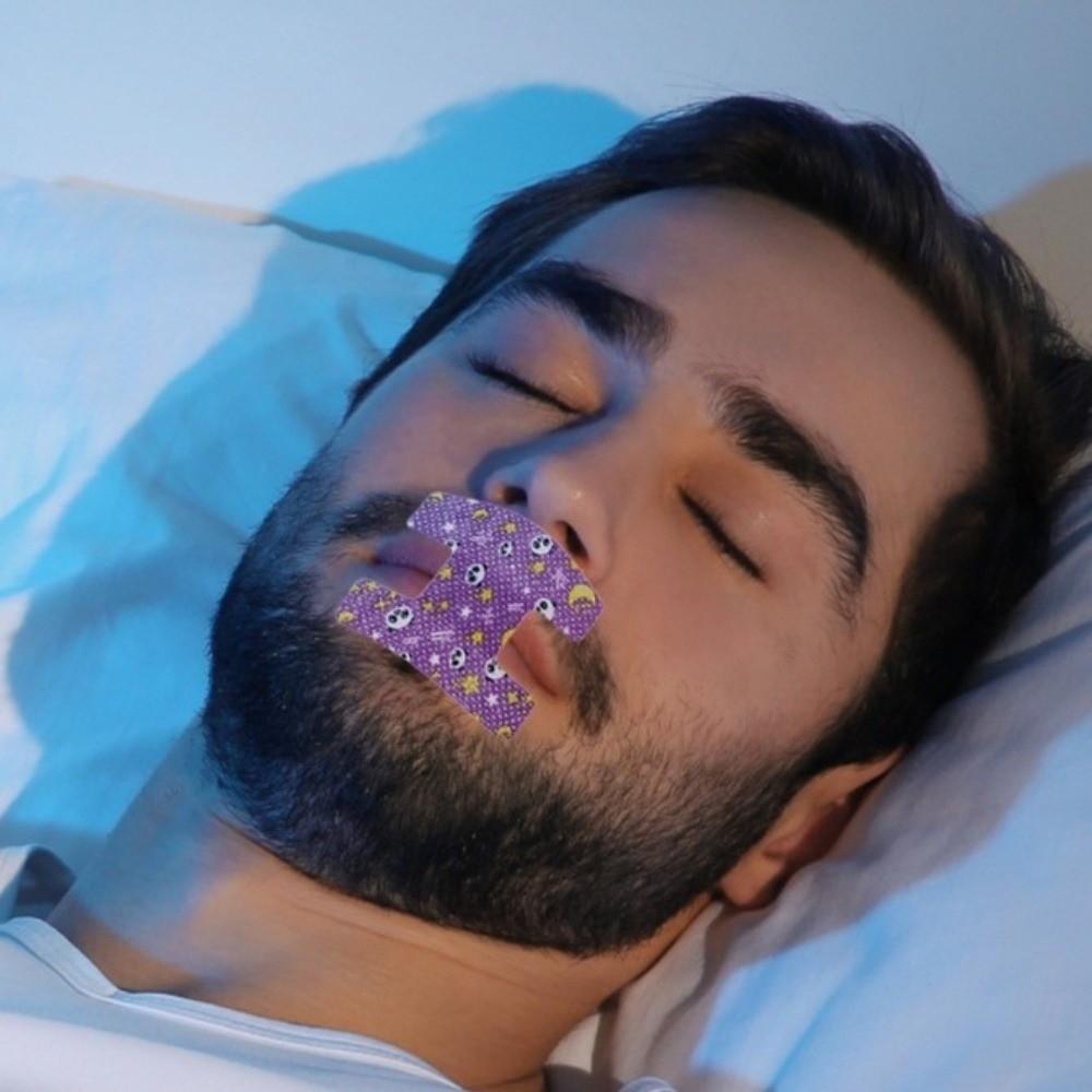 20/30Pcs Soundproof Anti-Snoring Stickers Noise Reduction Cartoon Bear Mouth Tape Mute
