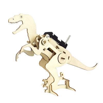DIY Kit Динозавр T Rex 3D Модель STEM Основы Науки Игрушки для Мальчиков Электрическая Ползающая Деревянная Модель Сборка Головоломка Подарок Друзьям-Подросткам