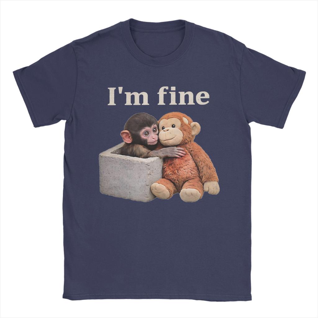 Baby Punch Monkey Lonely TShirt Unisex Vintage Cotton Tees Crew Neck Short Sleeve T Shirts Summer Clothing