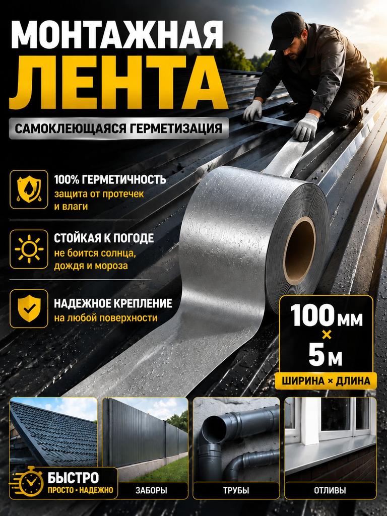 Mounting tape 101 mm 5 m, 1 pc