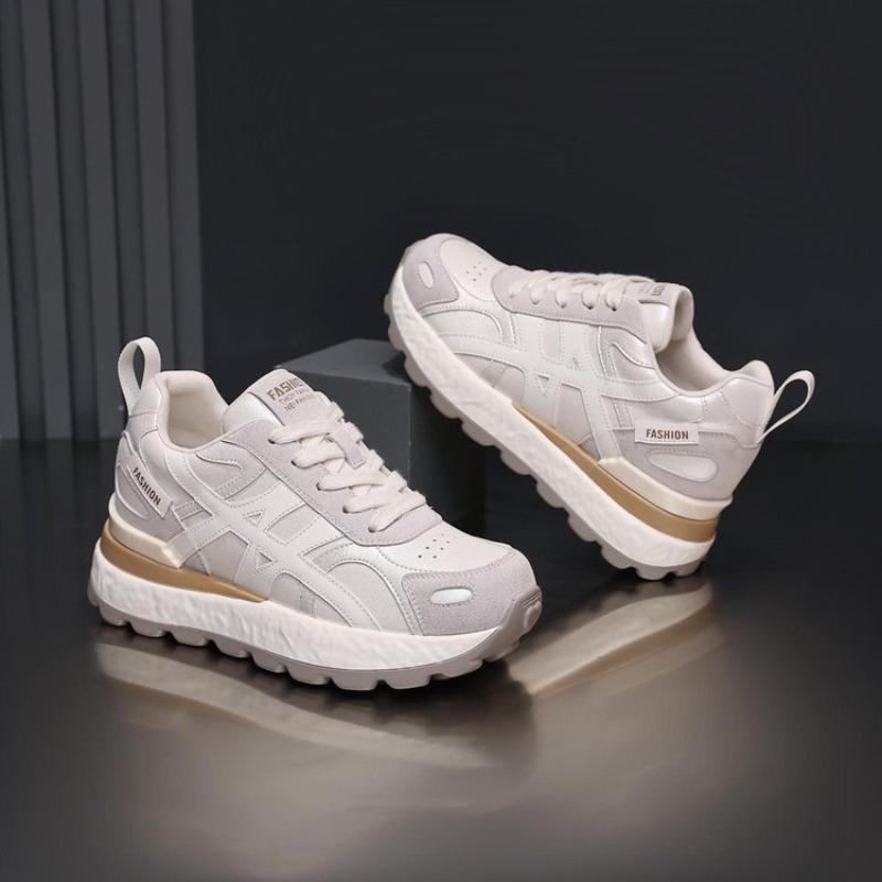 Небольшое увеличение внутренней высоты и легкие женские осенние новые дышащие повседневные спортивные туфли-папы