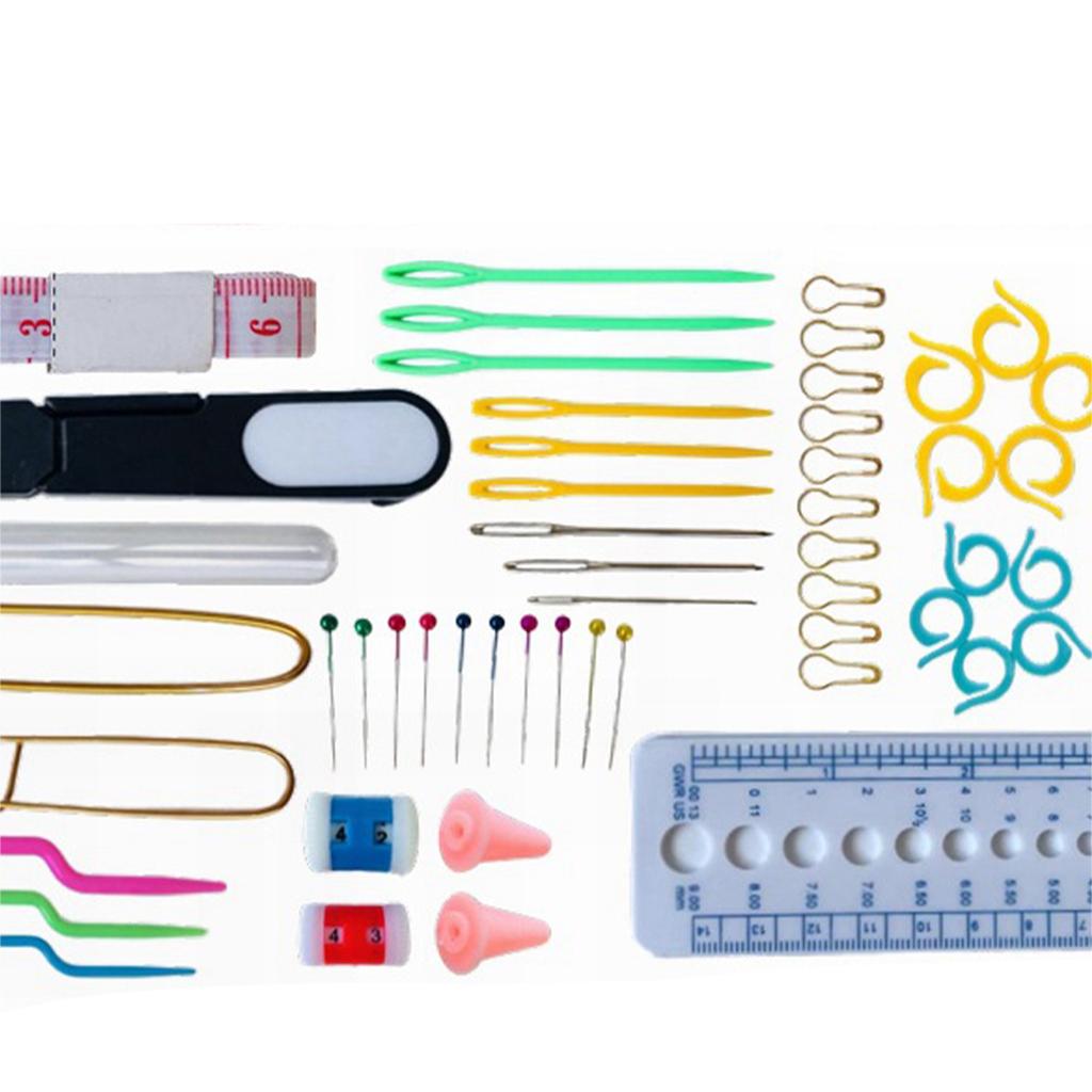 100pcs Crochet Hooks Set Colorful Metal Aluminum Knitting Crochet Needle Set With Crochet Bag