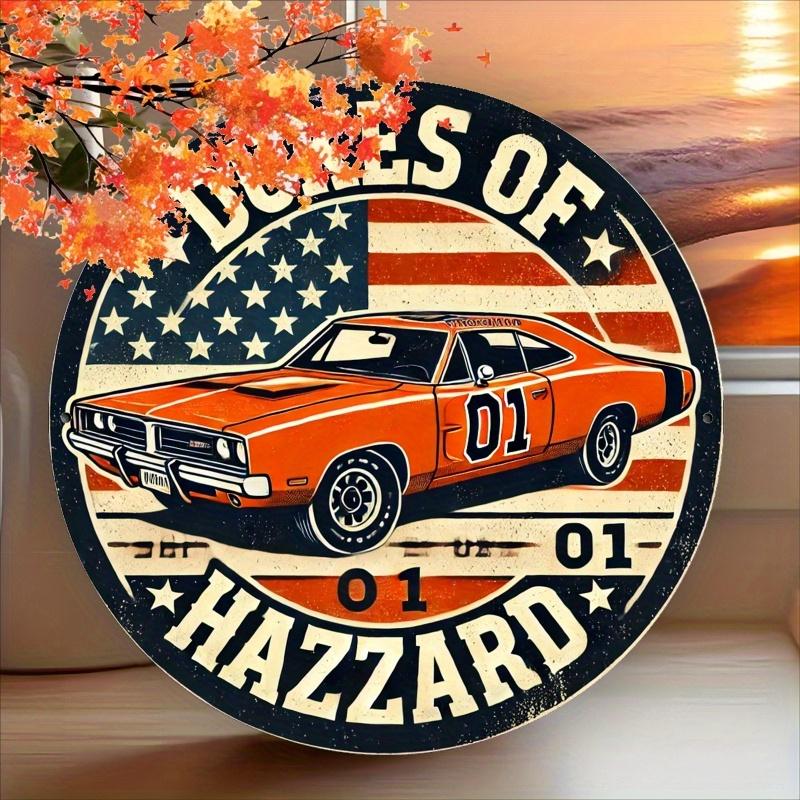 Винтажная патриотическая алюминиевая табличка с маслкаром