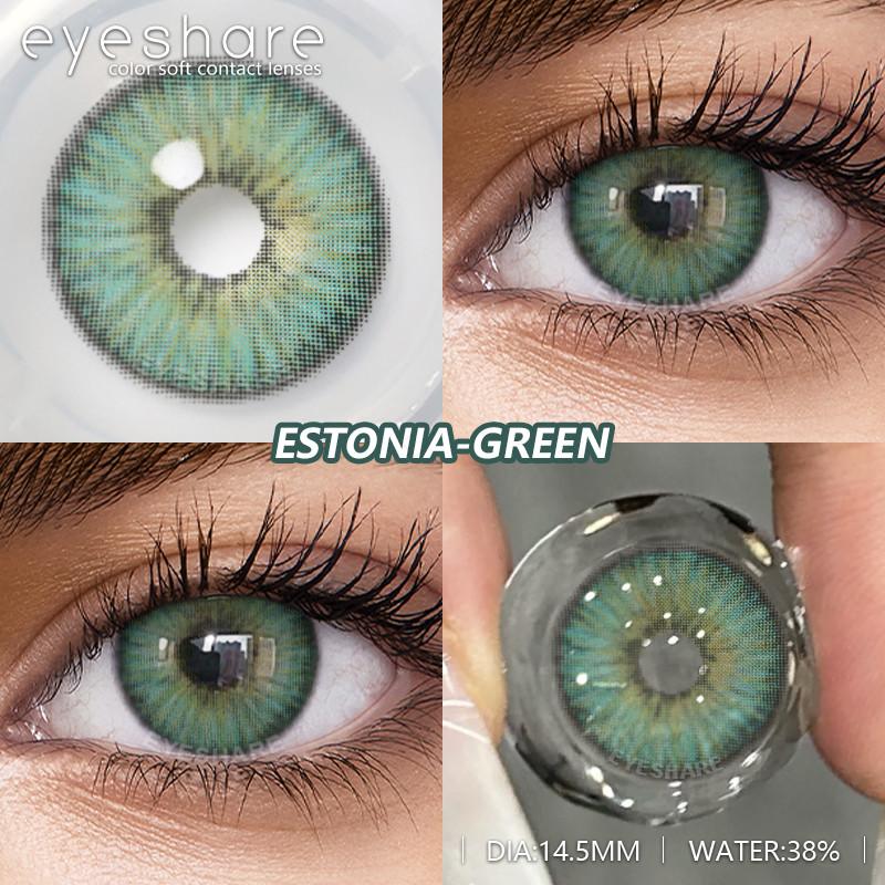 Eyeshare Fashion Colored Contact Lenses for Eyes 1pair Blue Eye Lenses Gray Contacts Cosmetic Contact Lenses Yearly