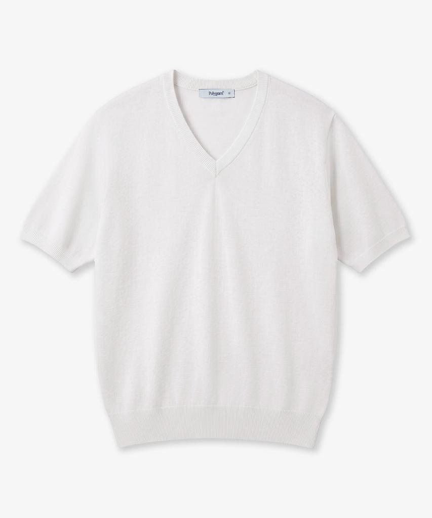 POLYGRAM Cool Touch Essential V-Neck Short Sleeve Knit - 7 Colors
