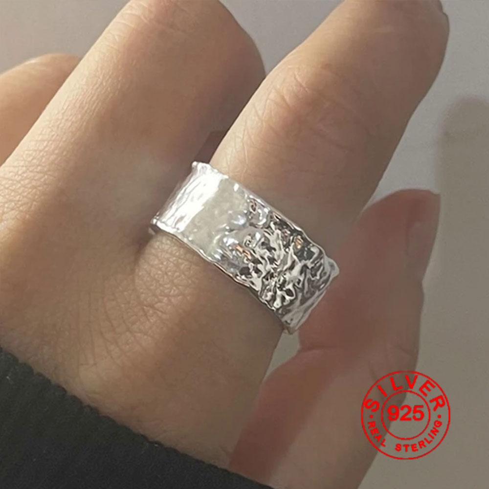 BF CLUB Кольца Серебристого Цвета для Женщин Модные Геометрические Ручной Работы Неправильные Блестящие Золотое Кольцо Вечеринка Рождественский Подарок