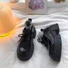 Маленькое солнце дом, черные туфли на платформе, универсальные маленькие кожаные туфли для женщин, весна 2025, шикарные, ретро, британские, японские, jk, одинарные туфли