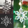 Наборы из 20 снежинок, акриловых хрустальных украшений для рождественской елки, прозрачных подвесных украшений