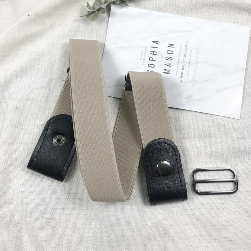 Невидимый ленивый пояс женский эластичный джинсовый ремень простой высокая плотность тянется как растягивающаяся пряжка бесплатно