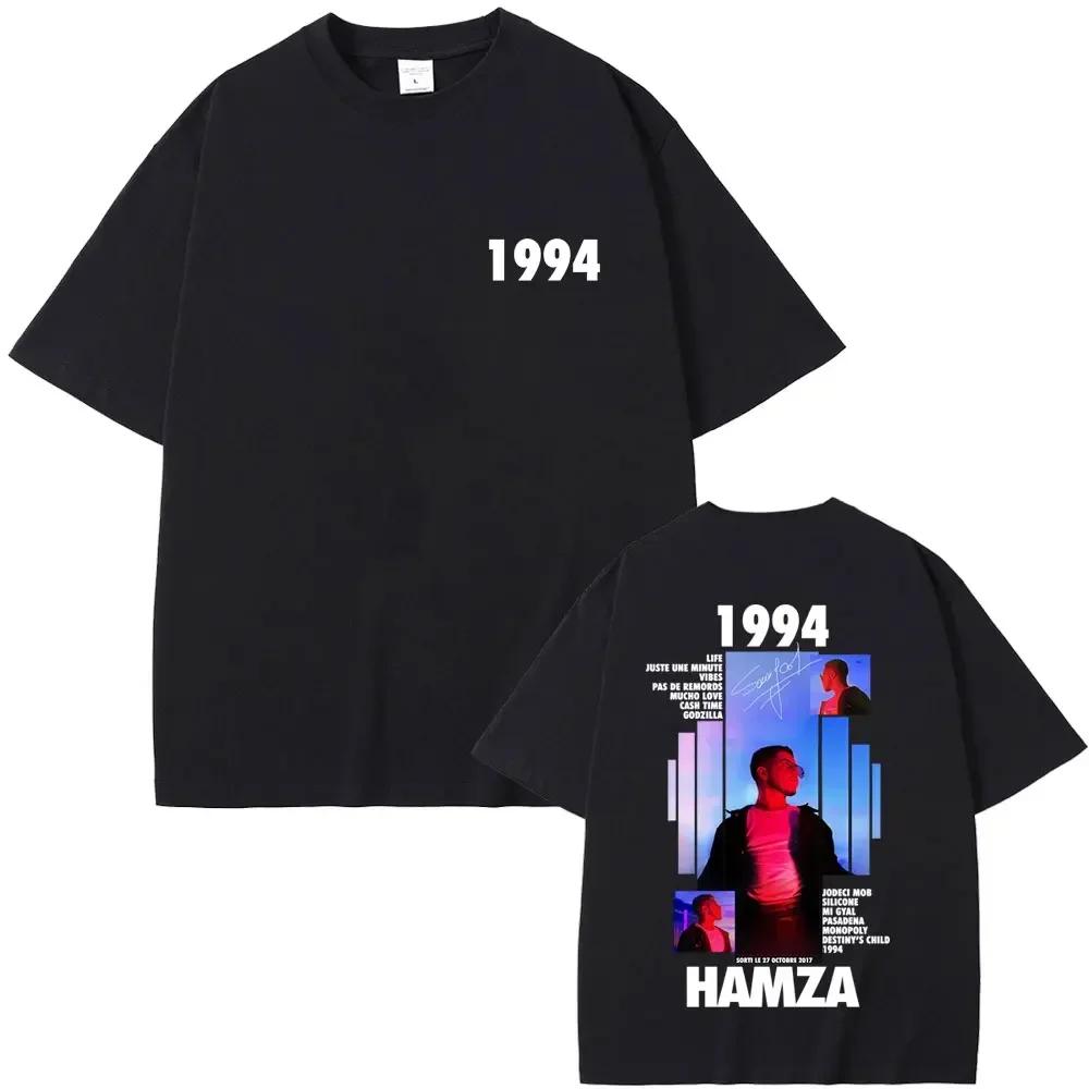 Rapper Hamza 1994 Tour Album 2025 T Shirts Unisex Wounisex Fashion Cotton Vintage Short Sleeve Tshirt Hip Hop Oneck Tees Streetwear
