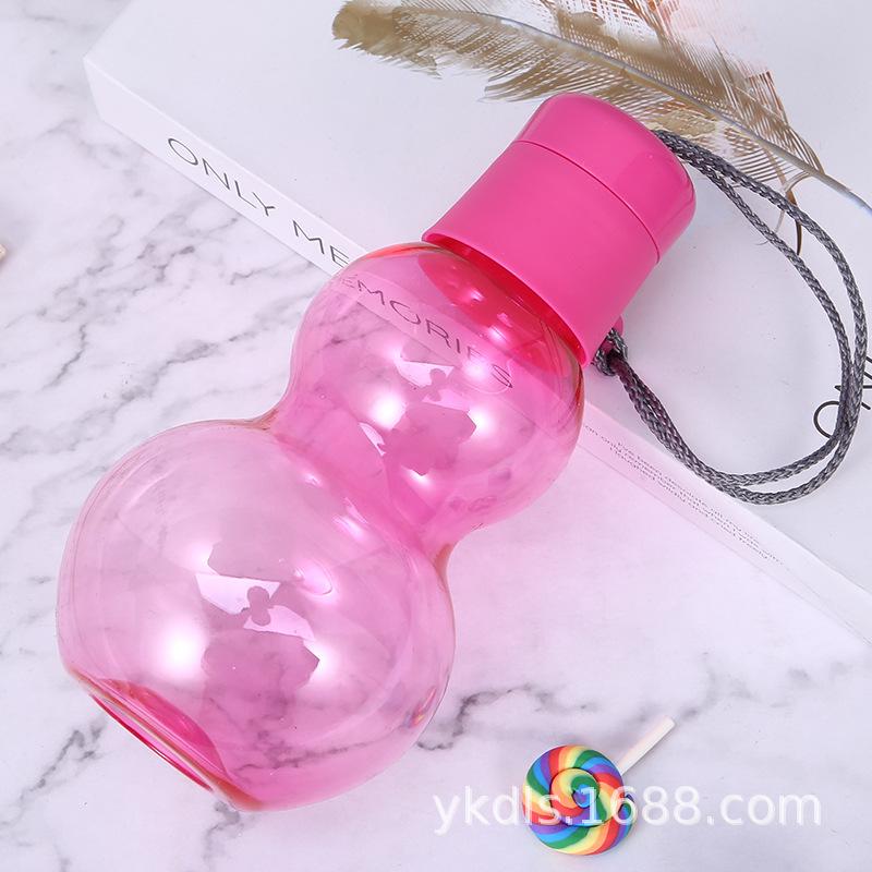 Water bottle cute children's water cup gourd cup kindergarten baby kettle primary school students portable anti-drop plastic cup high temperature