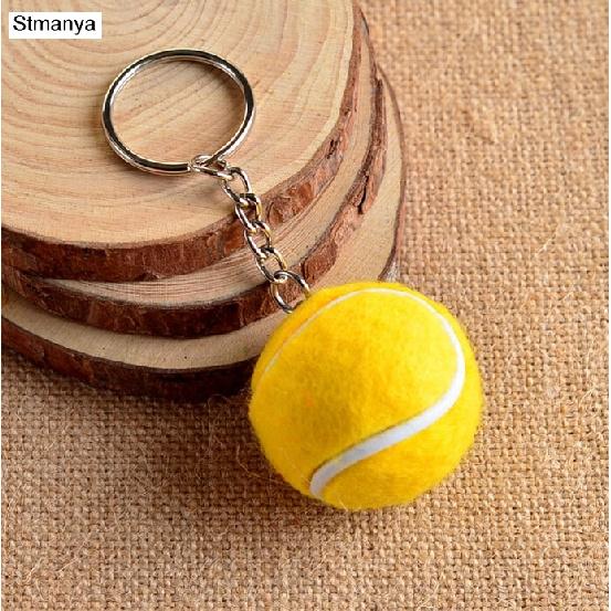6 Color Key Chain Tennis Ball Metal Keychain Car Key Chain Key Ring sports chain sliver color pendant Hot Selling #17112 4