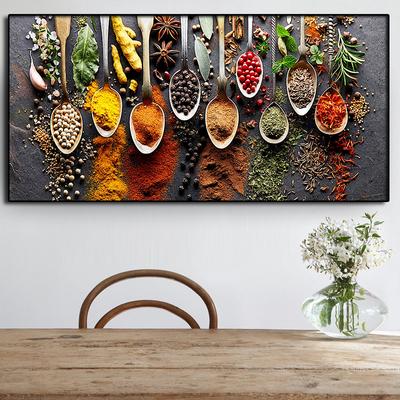 Постер для кухни со специями, картина, современная еда, напечатанная на холсте, настенная художественная картина, Cuadros для дома, ресторана, постеры, Настенный декор