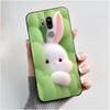 Чехол для LG G7 ThinQ Чехол G710EM Милый Кролик с Сердечками Забавный Мультяшный Ультратонкий ТПУ Черный Силикон Мягкий Чехол для Телефона LG G7 Plus
