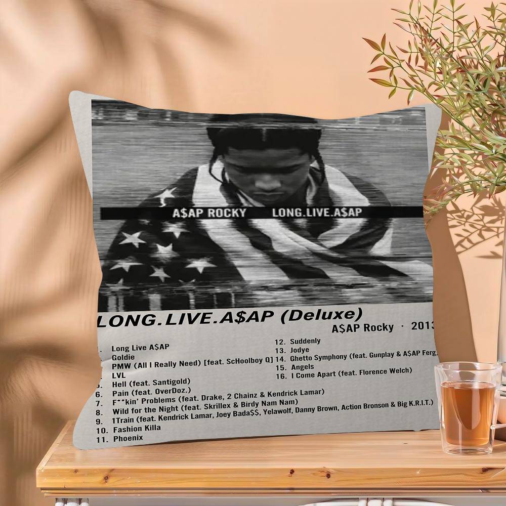 ASAP Rocky Тестирование Live Love DMB Список треков Полиэстер Диванные подушки Декоративные подушки для дивана Украшение для дома Наволочка