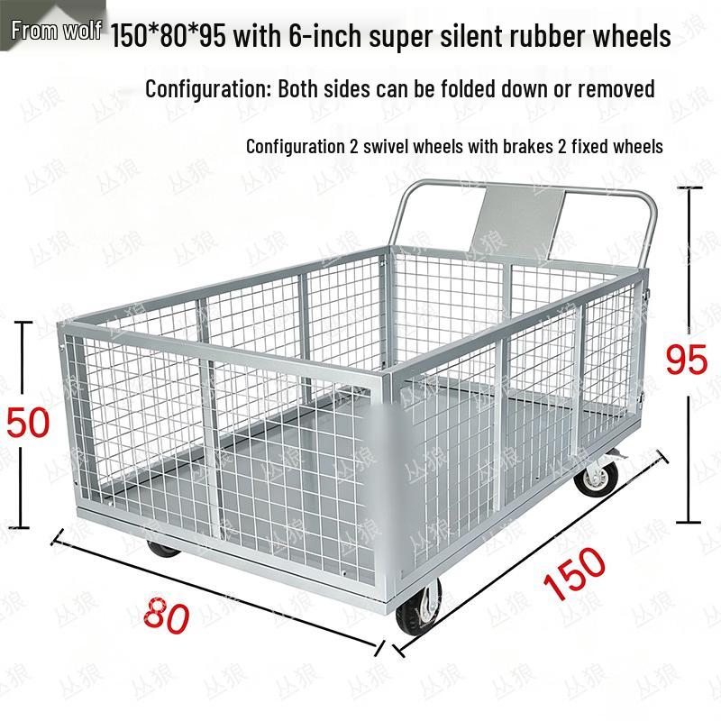Conglang Heavy-Duty Collapsible Mesh Utility Cart