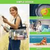 Zipper Closure Transparent Crossbody Bag Large Capacity Handbag Women Clear PVC Tote Bag  Work