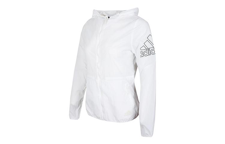 adidas Куртки Женские Белые С Капюшоном Средней Длины Другие FT2862
