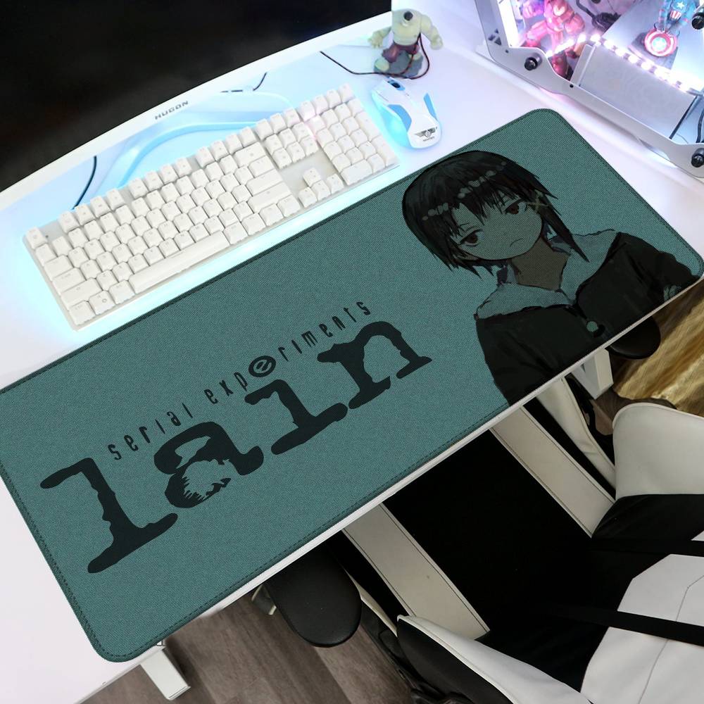 Мультяшная коврик для мыши Lain, резиновый, утолщенный, с оверлоком, игровой коврик для стола, офисный коврик для клавиатуры компьютера, коврик для мыши PC