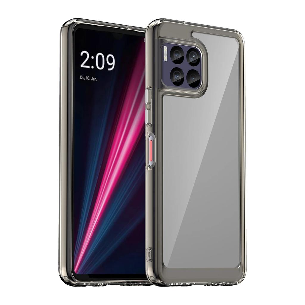 Красочный противоударный чехол-щит для T-Mobile Revvl 7 Pro Мягкая рамка из ТПУ Прозрачная задняя крышка из твердого пластика