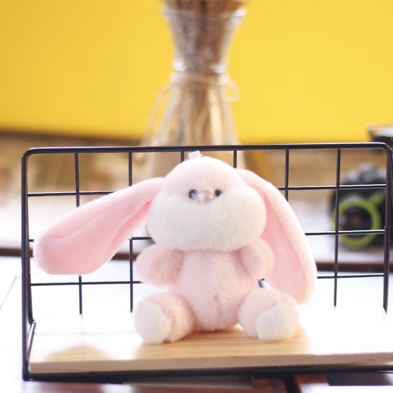 Adorable Cute Bunny Plush Keychain Soft Toy Charming Rabbit Bag Accessory